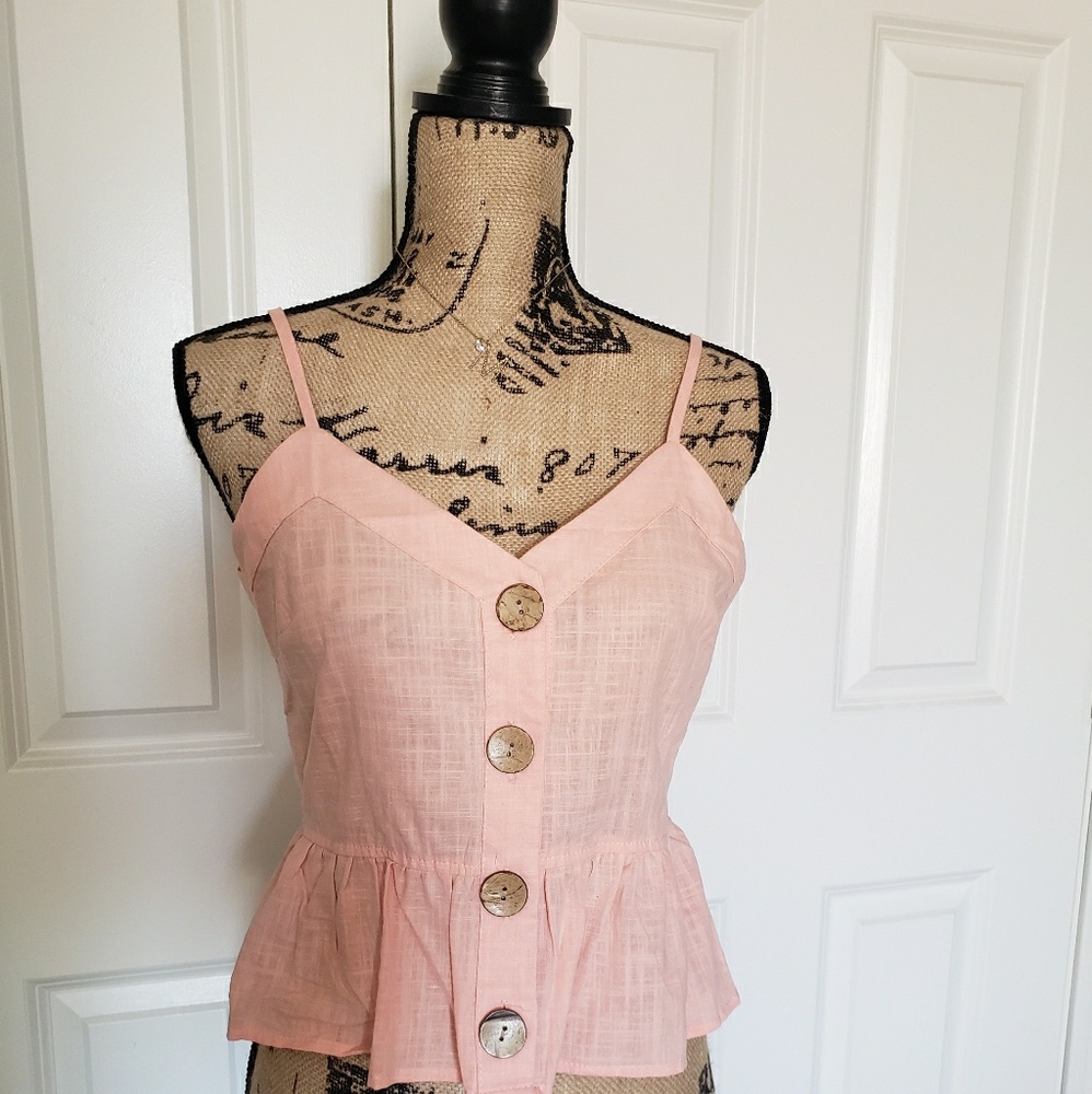 Peplum button down shirt